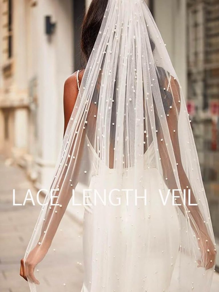 Wedding Veils Long Pearl